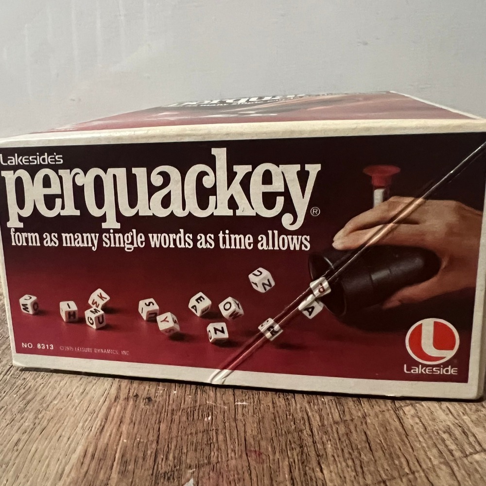 Vintage 1975 Lakeside Perquackey Word Dice Game No. 8313 Complete with Box